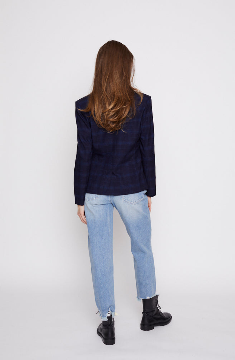 BLUE REVIVAL Helen Blazer in Ibiza Navy Twilight with Removable Insert, Alternate, color, 