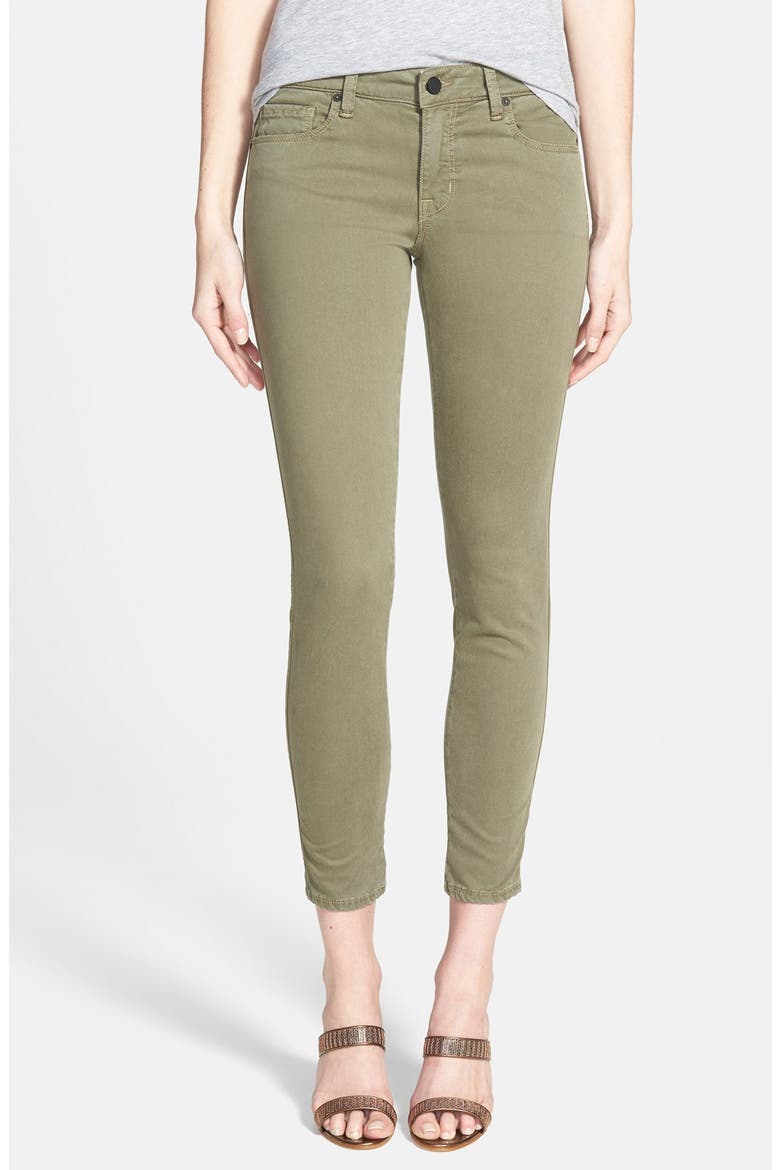 'Daphne' Mid Rise Crop Jeans, Main, color, AVIATION GREEN
