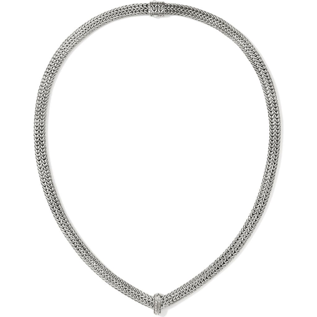 John Hardy Icon Link Pavé Diamond Necklace In Metallic