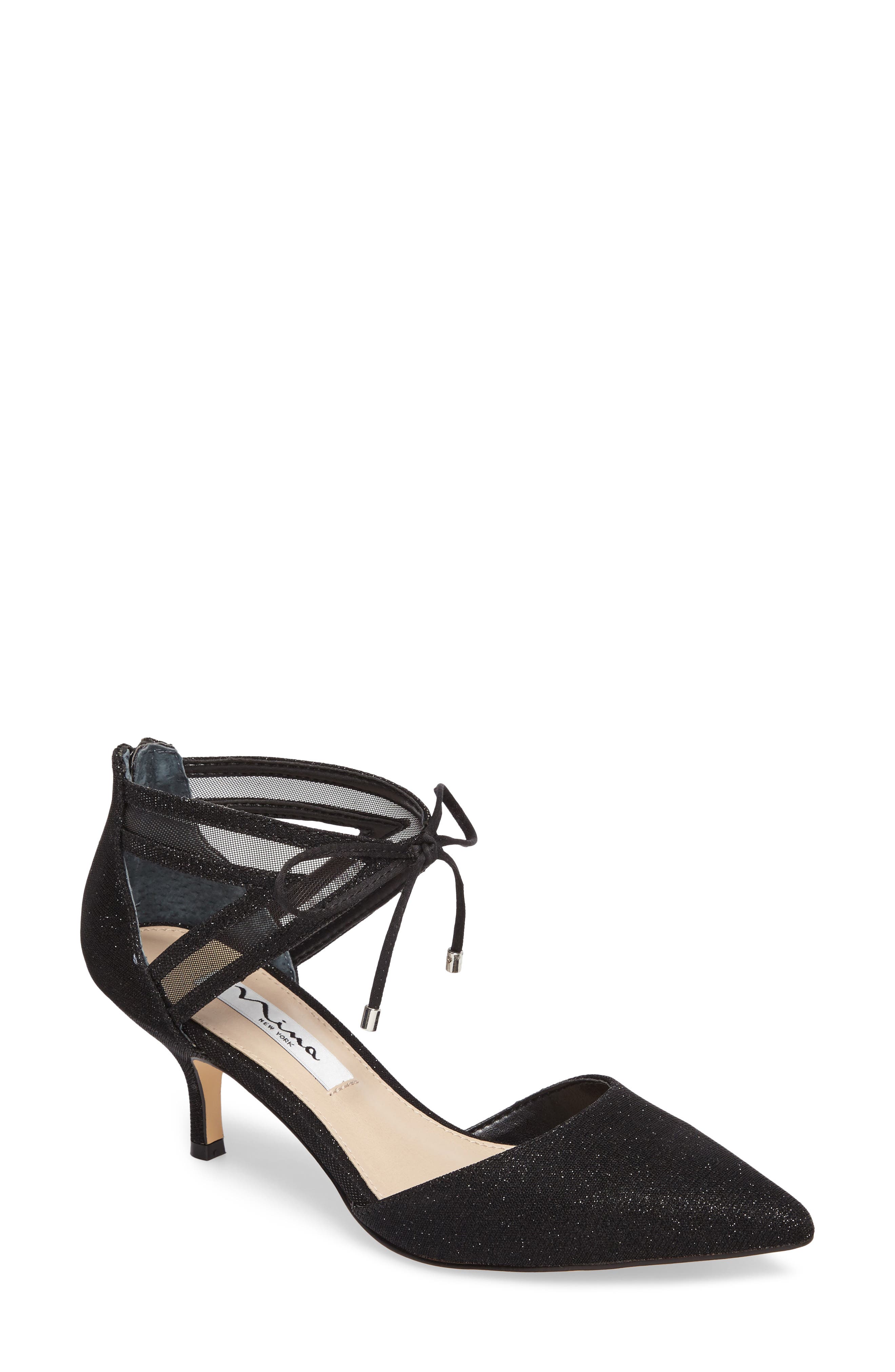 Talley Pointy Toe Pump, Main, color, BLACK SHINE METALLIC FABRIC
