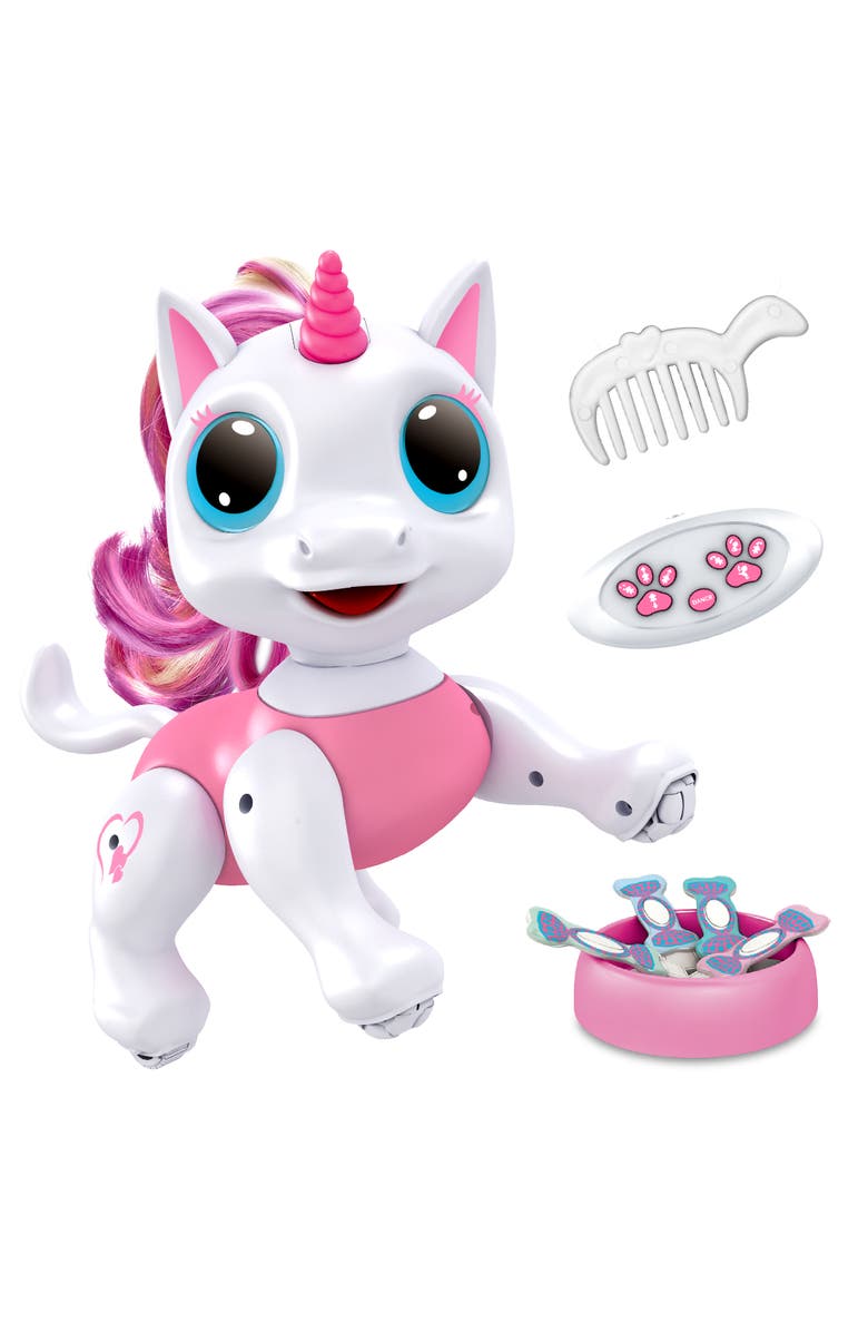 Power Your Fun Robo Pets Unicorn Toy, Main, color, White, Pink