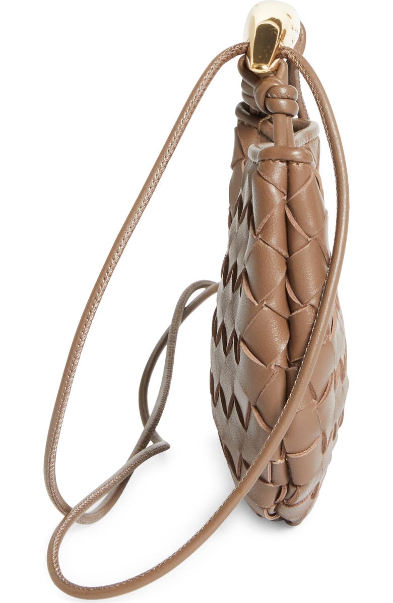 Bottega Veneta Sardine Intrecciato Crossbody Bag, Alternate, color, 2562 Taupe Grey-M Brass