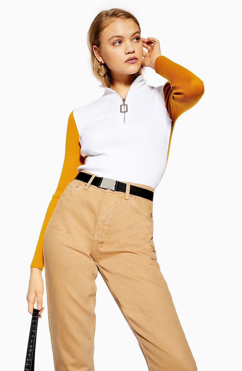 Topshop Mom Jeans, Alternate, color,