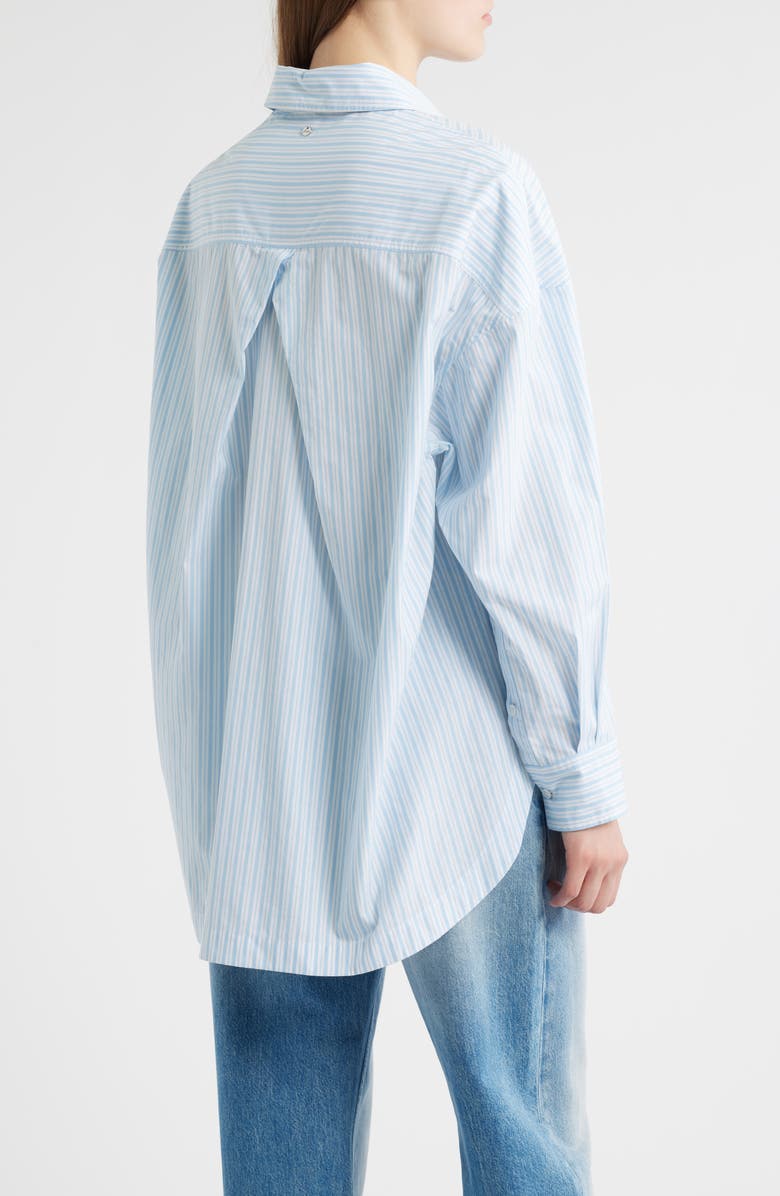 BOSS Orange Bostaffa Relaxed Fit Cotton Button-Up Shirt, Alternate, color, Chambray Blue