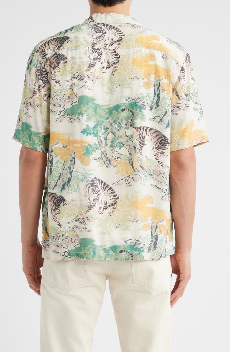 AllSaints Portland Camp Shirt, Alternate, color, Ecru White