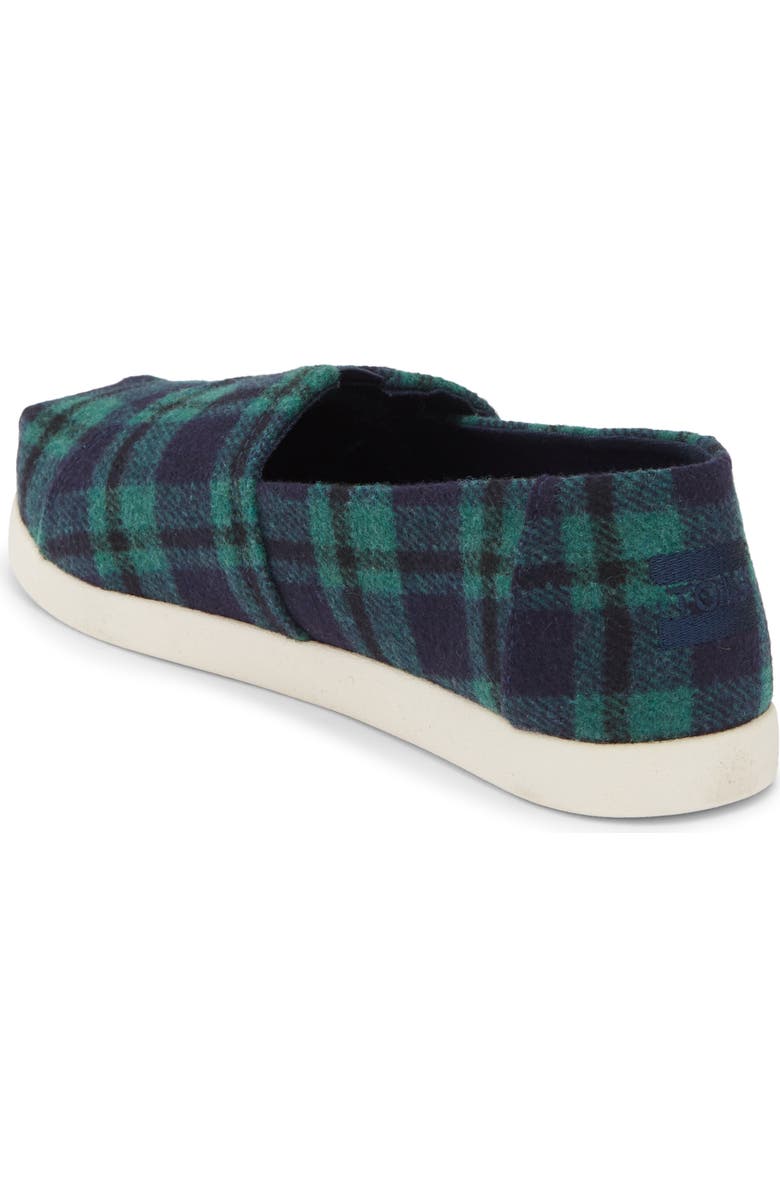 TOMS Kids' Alpargata Sneaker, Alternate, color, Navy Plaid