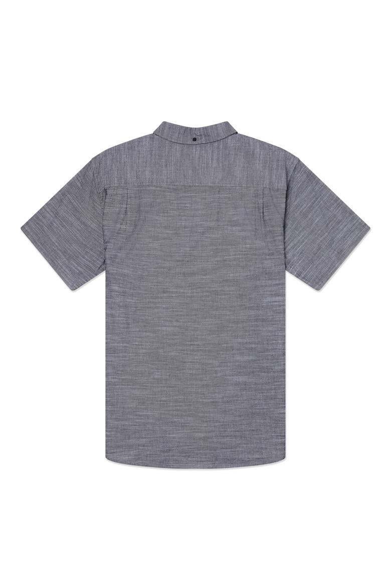 Icon Stretch Button-Down Shirt, Alternate, color, BLACK