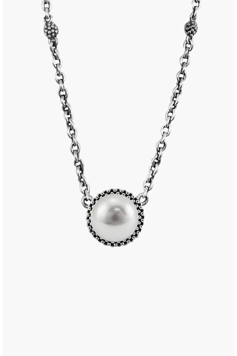 Luna Freshwater Pearl Pendant Necklace, Alternate, color, SILVER/ PEARL