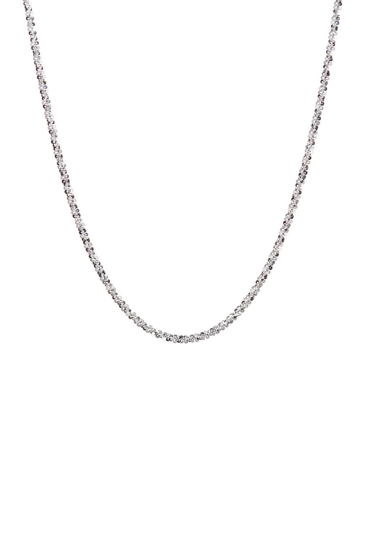 BEST SILVER Sterling Silver Twisted Chain Necklace