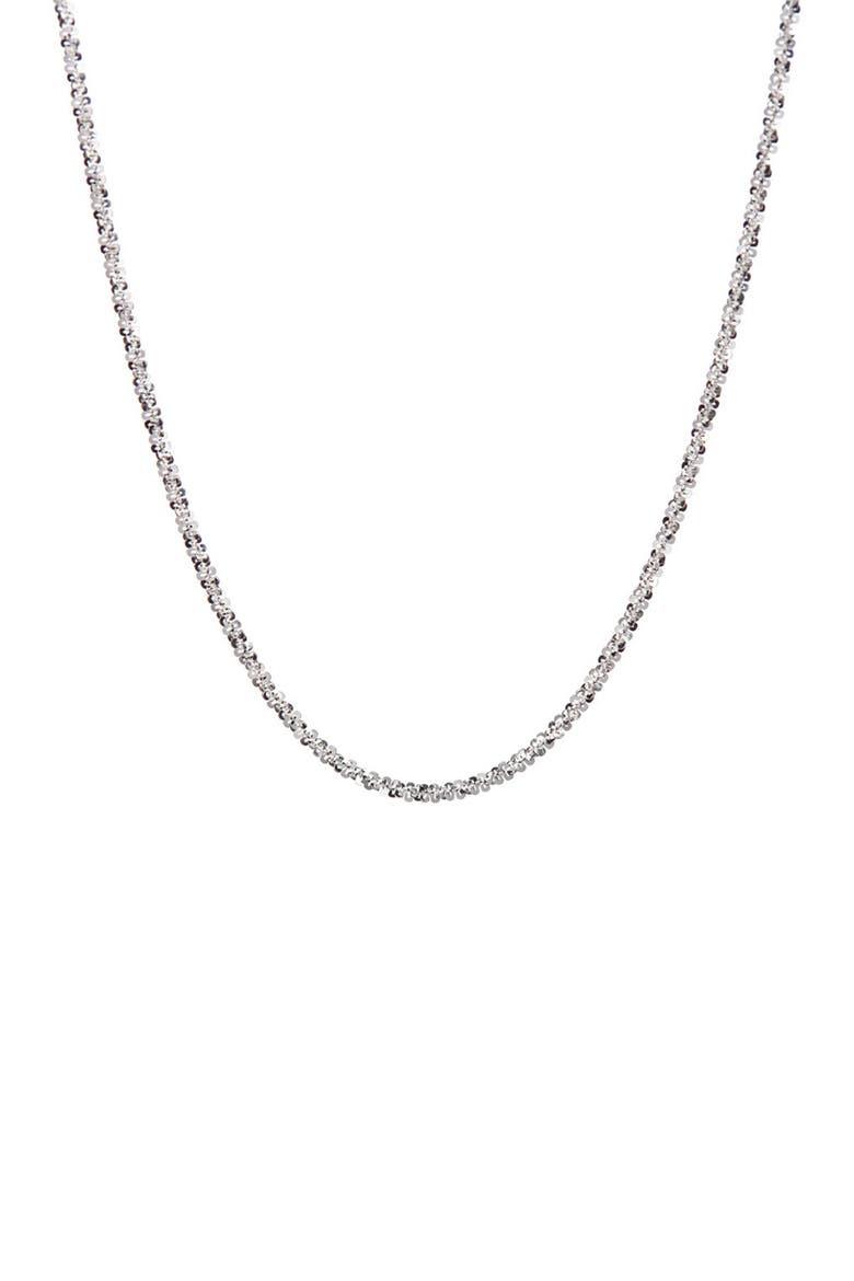 Sterling Silver Twisted Chain Necklace, Main, color, METALLIC