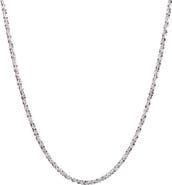 BEST SILVER Sterling Silver Twisted Chain Necklace