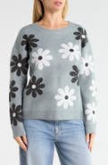 Bobeau Daisy Jacquard Sweater