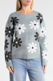 Bobeau Daisy Jacquard Sweater