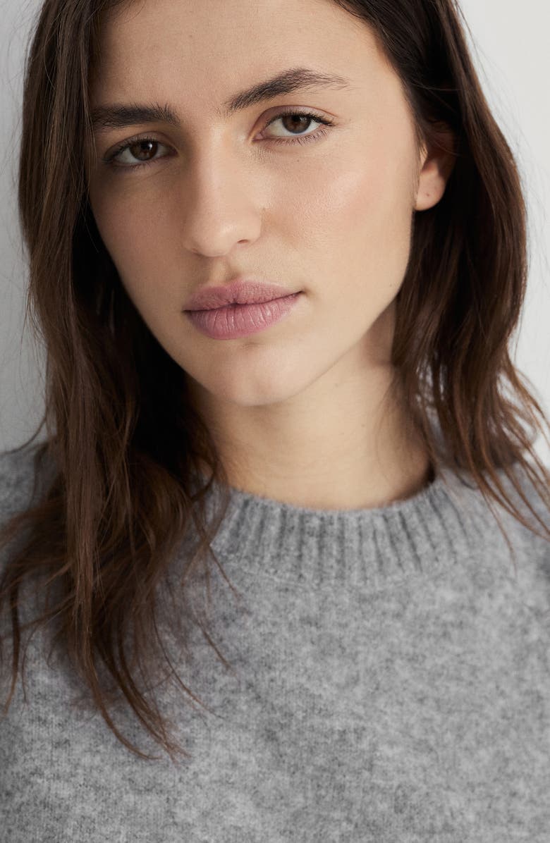 MANGO Relaxed Crewneck Sweater, Alternate, color, Grey