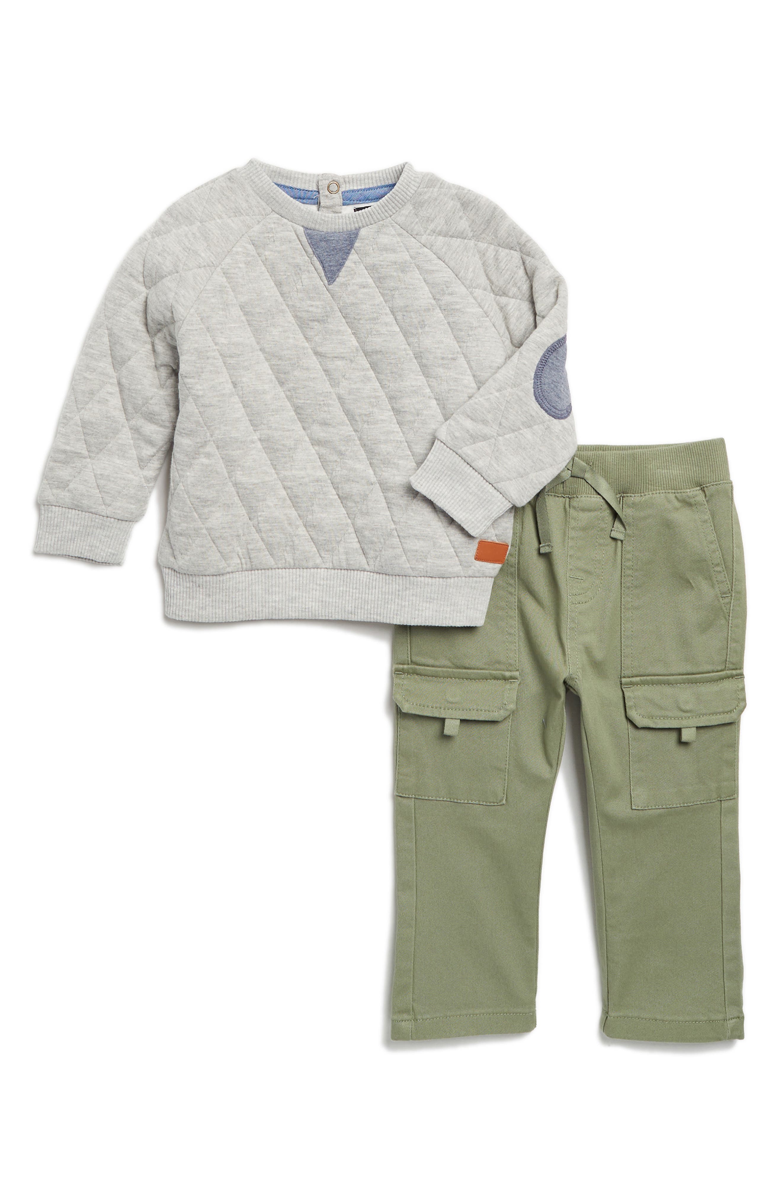 7 For All Mankind Diamond Quilted Sweatshirt & Cargo Pants Set ...