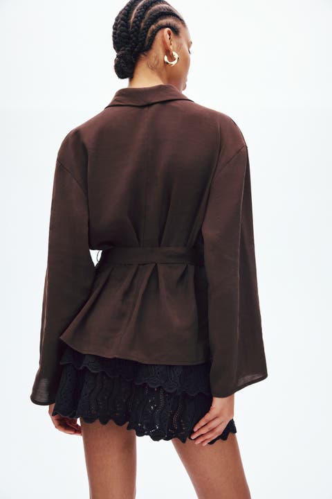 Oversized Tie-belt Blazer