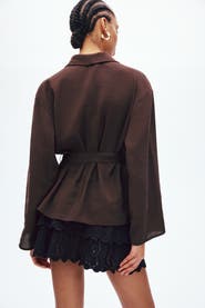 H&M Oversized Tie-belt Blazer