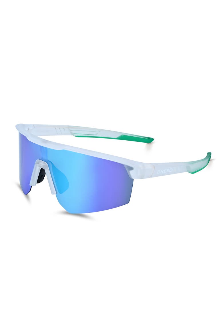 Nyxon Polarized Mens Sunglasses, Main, color, White/Blue