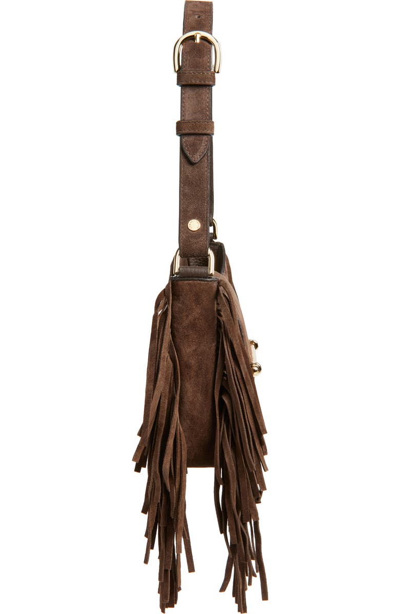 Strathberry x Cinq à Sept Multrees Omni Fringe Suede Hobo Bag, Alternate, color,