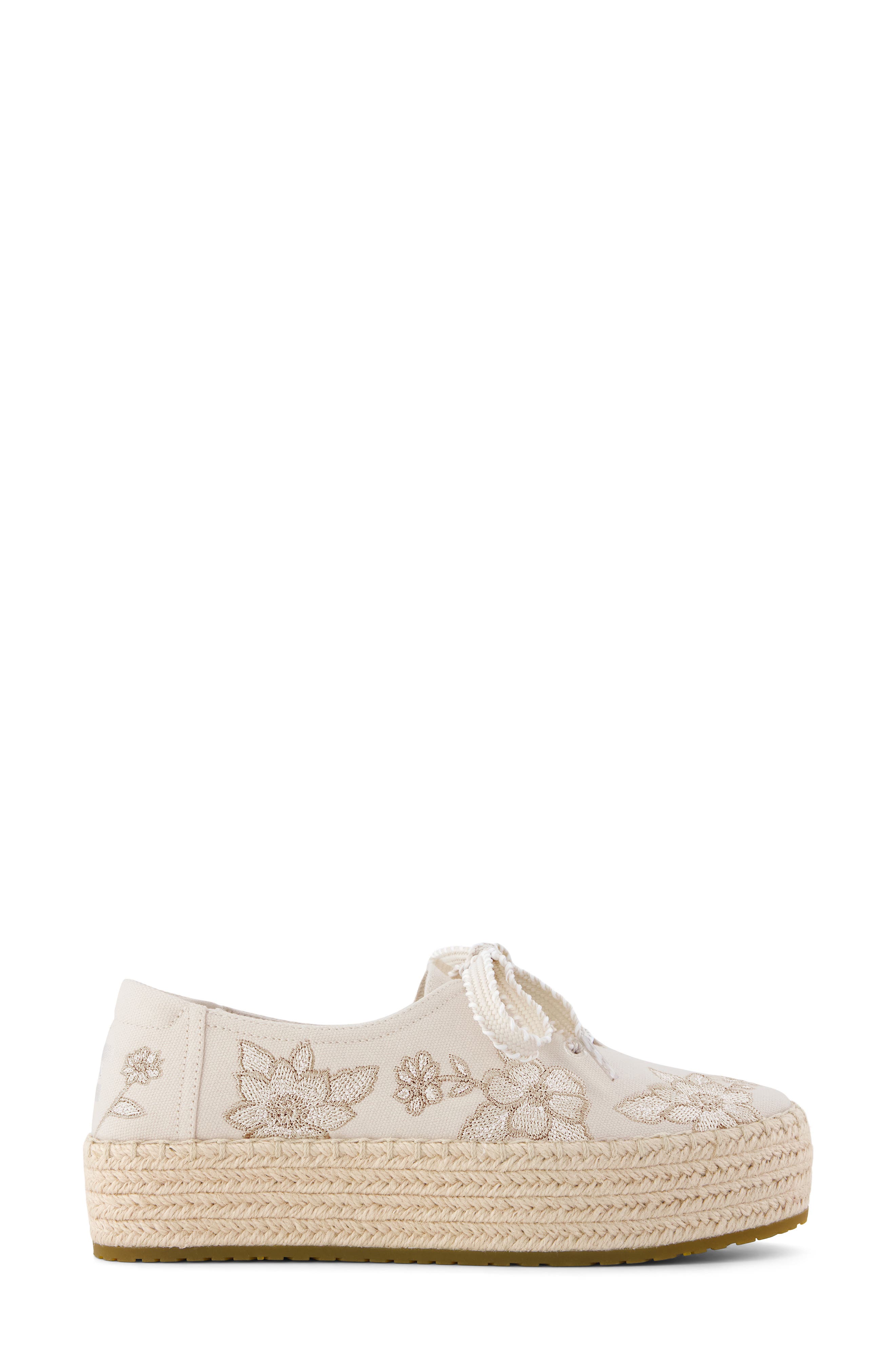 Valencia Lace-Up Platform Espadrille, Alternate, color, NATURAL FLORAL BEIGE