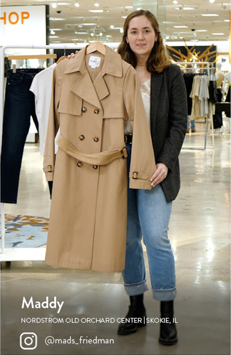 Water Resistant Double Breasted Trench Coat, sales video thumbnail