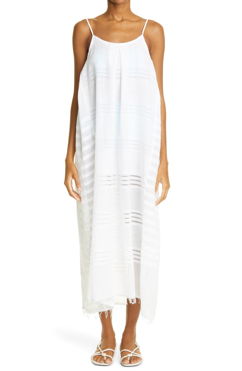 lemlem Abira Cover-Up Slipdress, Main, color, White