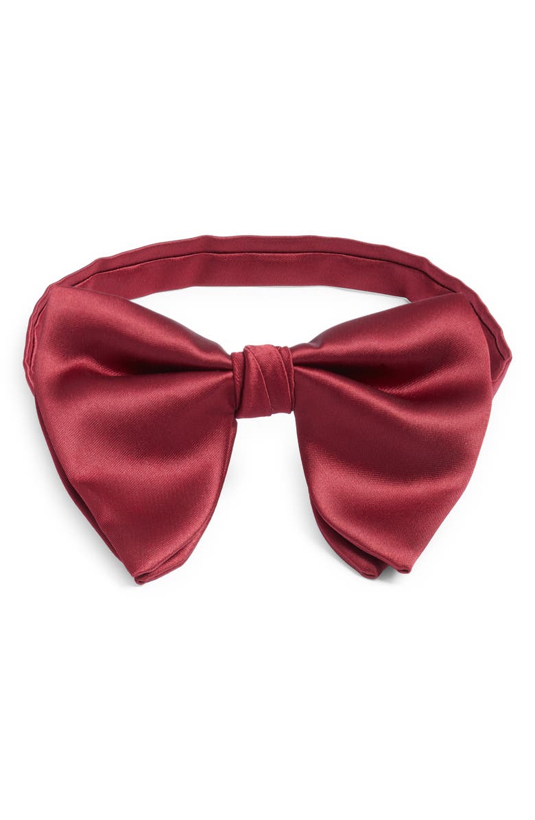 CLIFTON WILSON Red Silk Butterfly Bow Tie, Main, color,