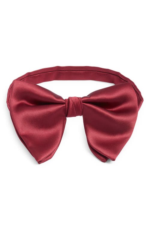 CLIFTON WILSON Red Silk Butterfly Bow Tie in Dark Red 