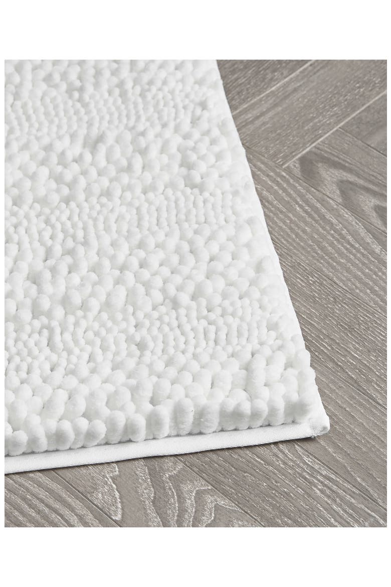 Chenille Set of 2 Bath Rugs, Alternate, color, WHITE