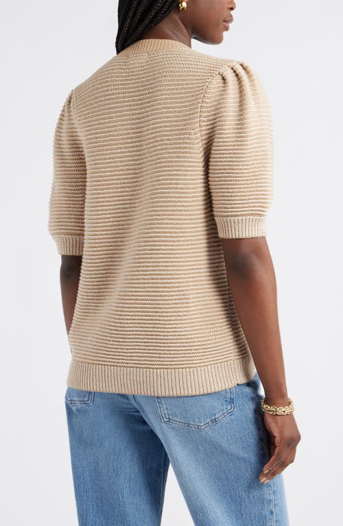 Caslonr Caslon(r) Links Puff Sleeve Wool Blend Cardigan In White