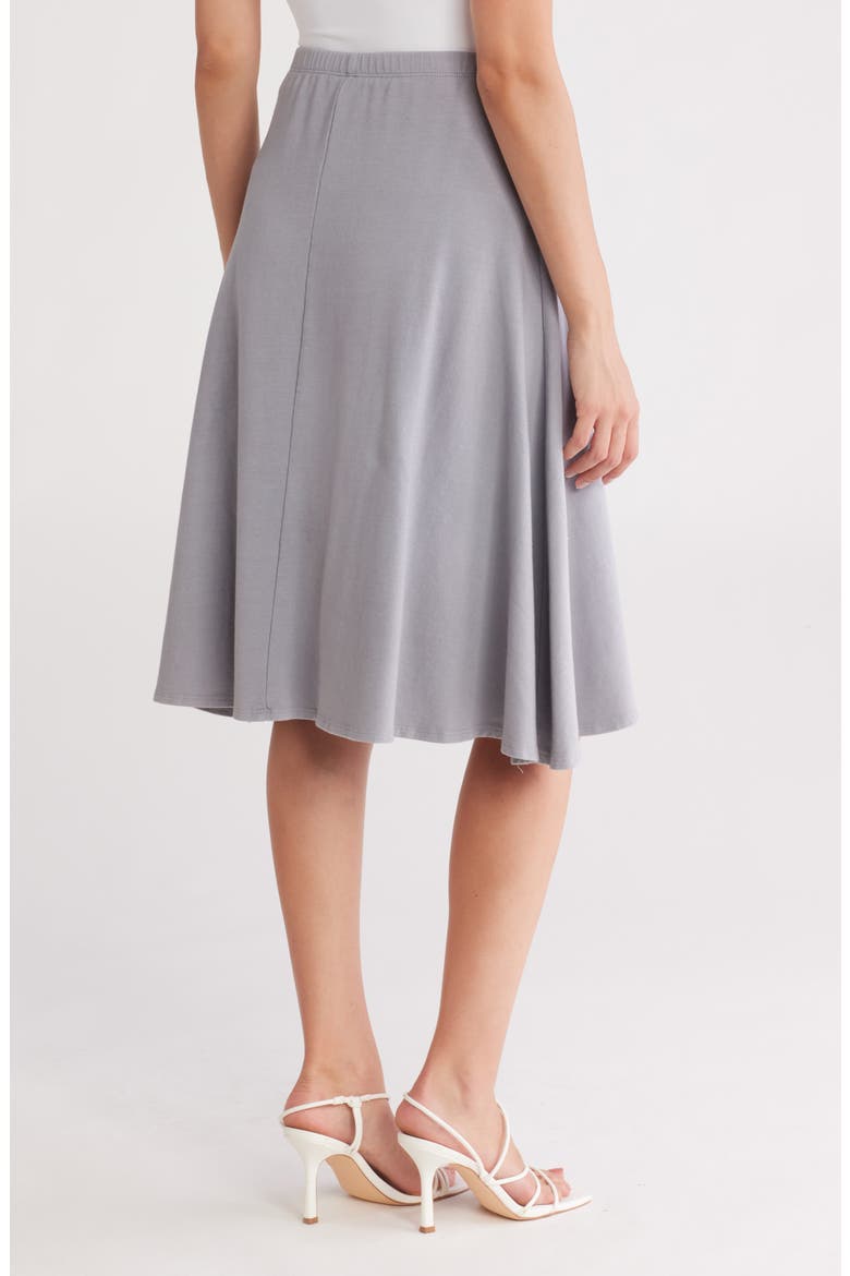 Flared Midi Skirt, Alternate, color, SILVER