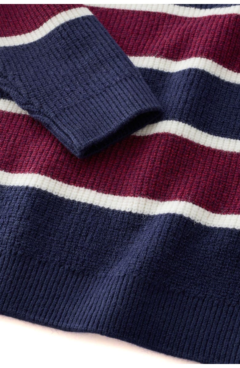 NEXT Kids' Stripe Polo Sweater, Alternate, color, Navy Multi