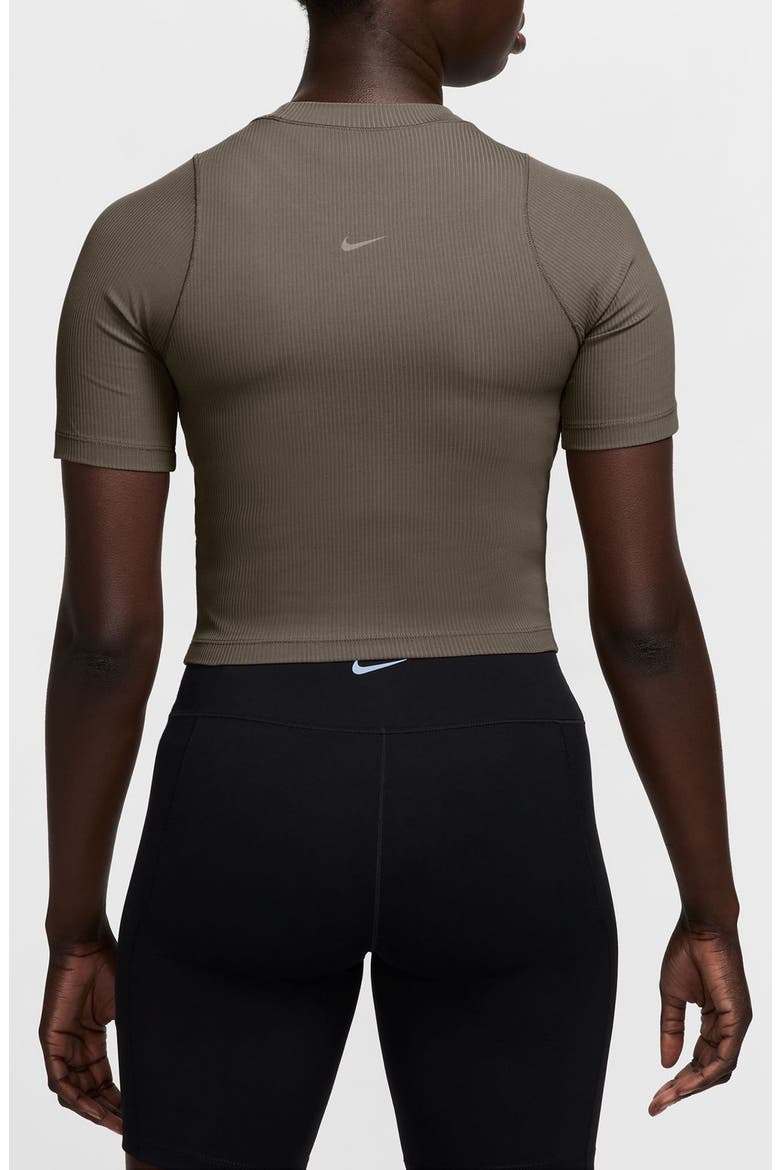 Zenvy Dri-FIT Rib T-Shirt, Alternate, color, 233 MINKBN/WHITE