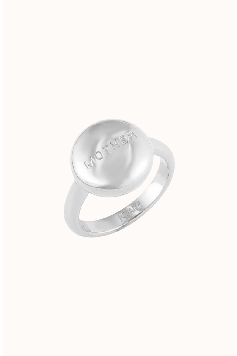 Mother Pinky Ring, Main, color, White Silver