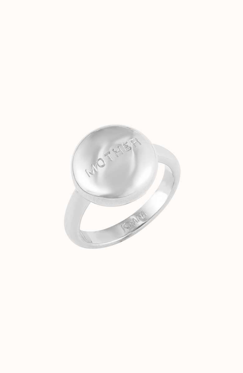 Joiana Jewelry Mother Pinky Ring, Main, color, White Silver