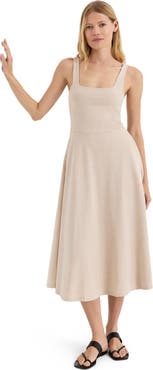 Pact Fit & Flare Square Neck Dress Made With Organic Cotton