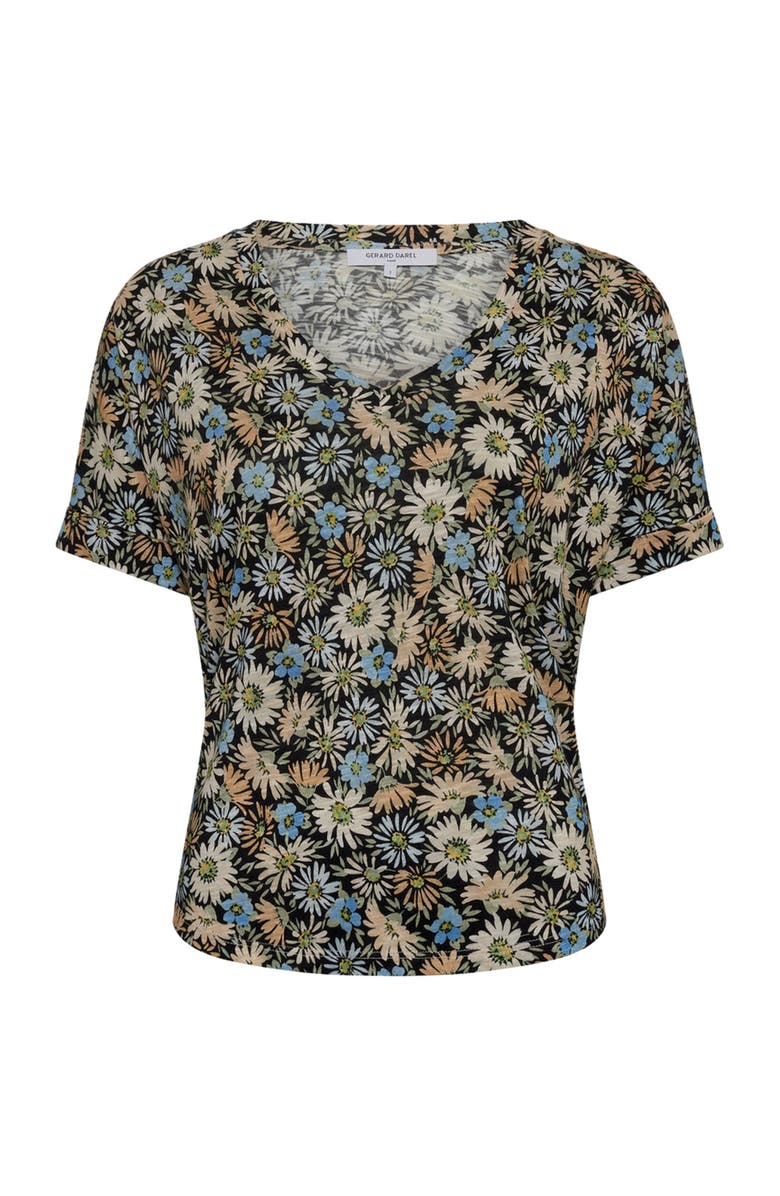 GERARD DAREL Malinae Floral Print T-Shirt, Alternate, color, Jeans
