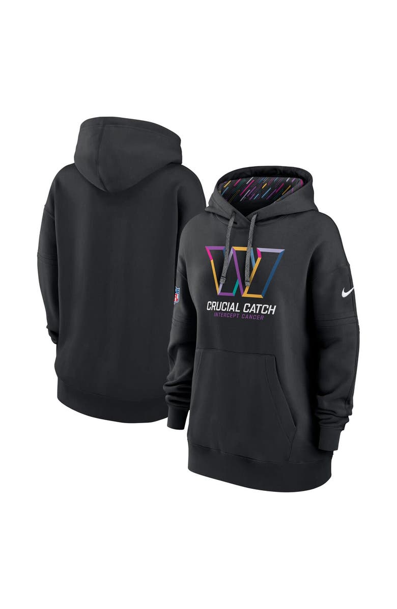 Nike Women's Nike  Black Washington Commanders 2024 NFL Crucial Catch Club Pullover Hoodie, Main, color, 