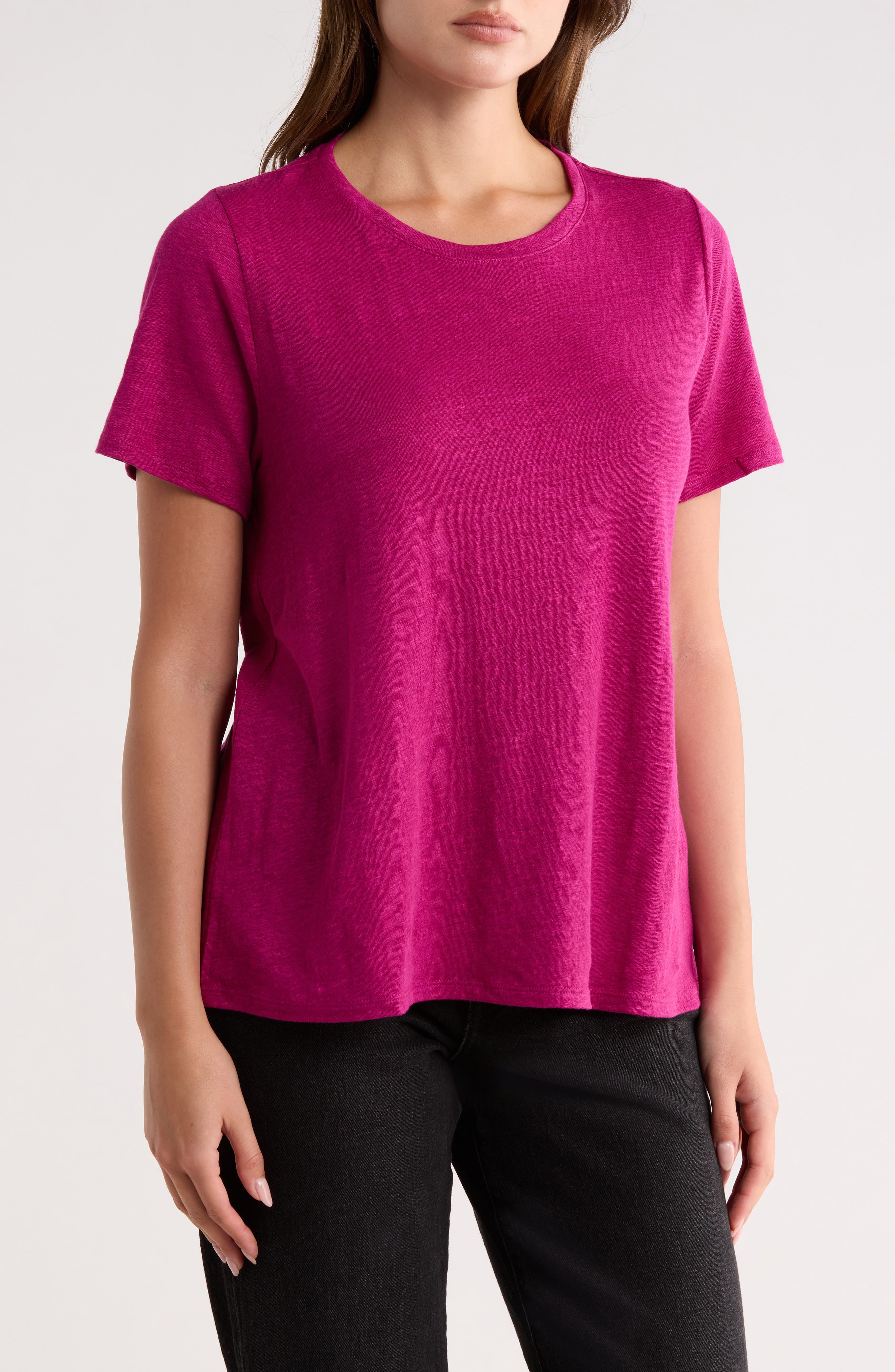 Eileen Fisher Organic Linen Crewneck T-Shirt