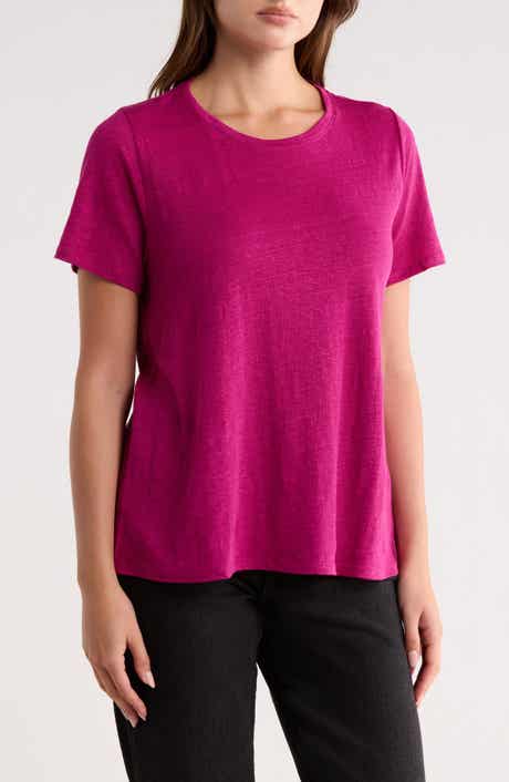 Eileen Fisher Organic Linen Crewneck T-Shirt