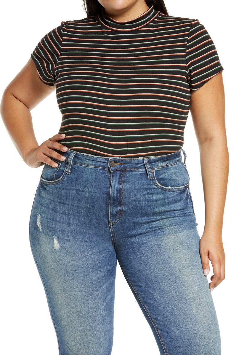 BP. High Neck Rib Bodysuit, Main, color,