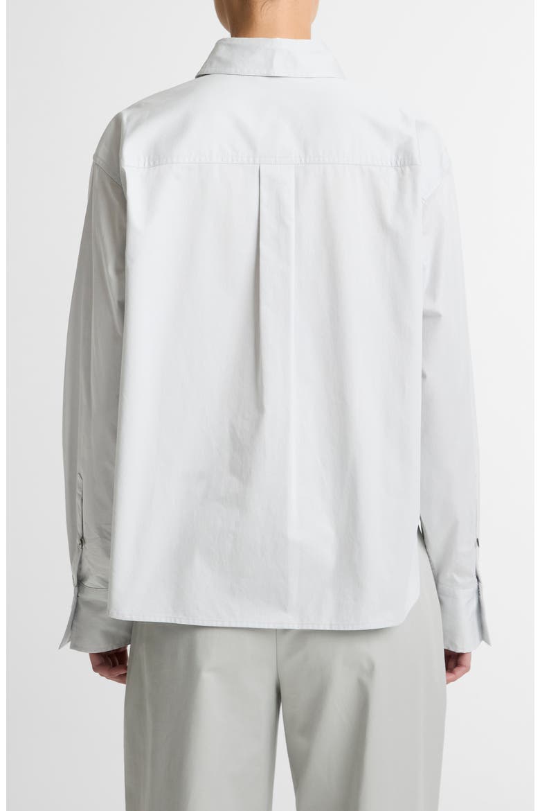 Crop Cotton Shirt, Alternate, color, LIGHT GREY