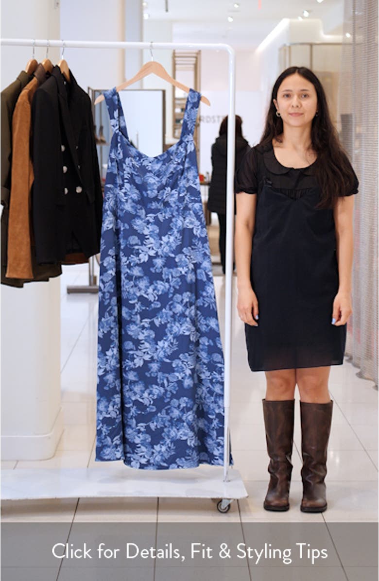 Bary Floral Print Sleeveless Midi Dress, sales video thumbnail