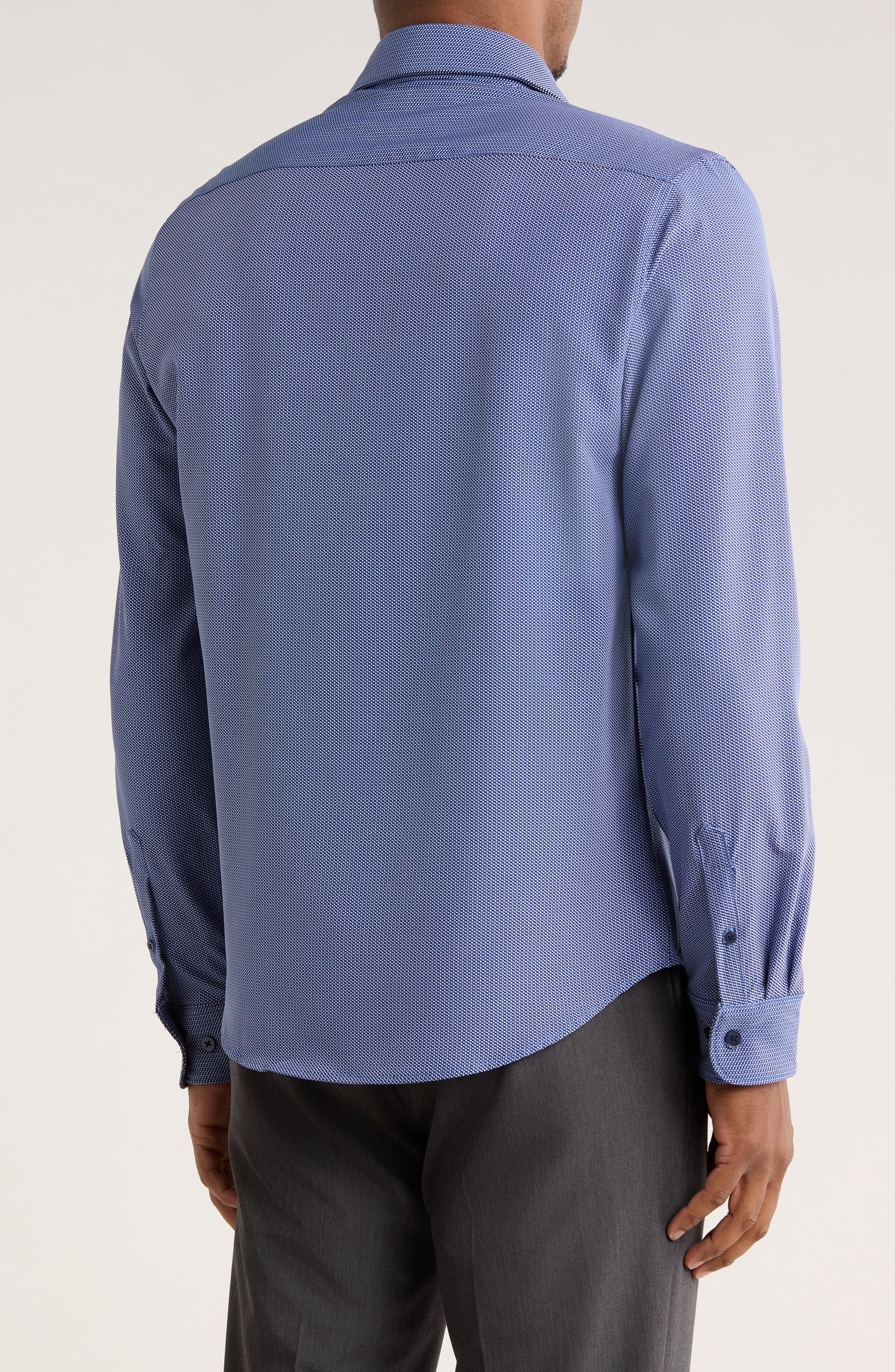 Stripe Stretch Button-Up Shirt - image 2