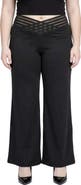Standards & Practices Mesh V-Waist Palazzo Pants
