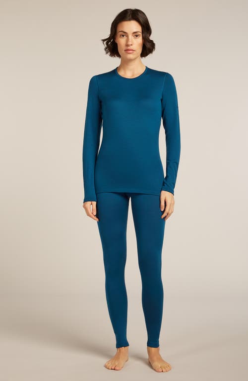 Icebreaker 260 Tech Merino Wool High Waist Leggings In Blue