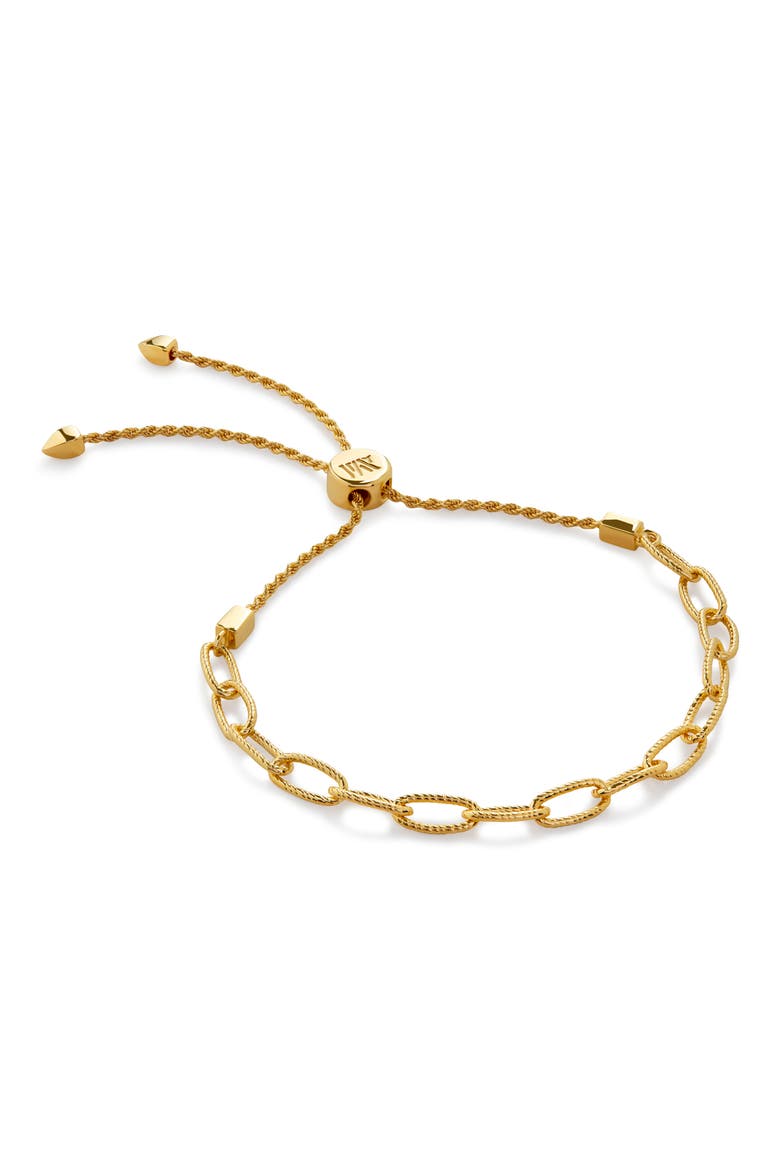 Chain Link Friendship Slider Bracelet, Main, color, 18CT GOLD VERMEIL