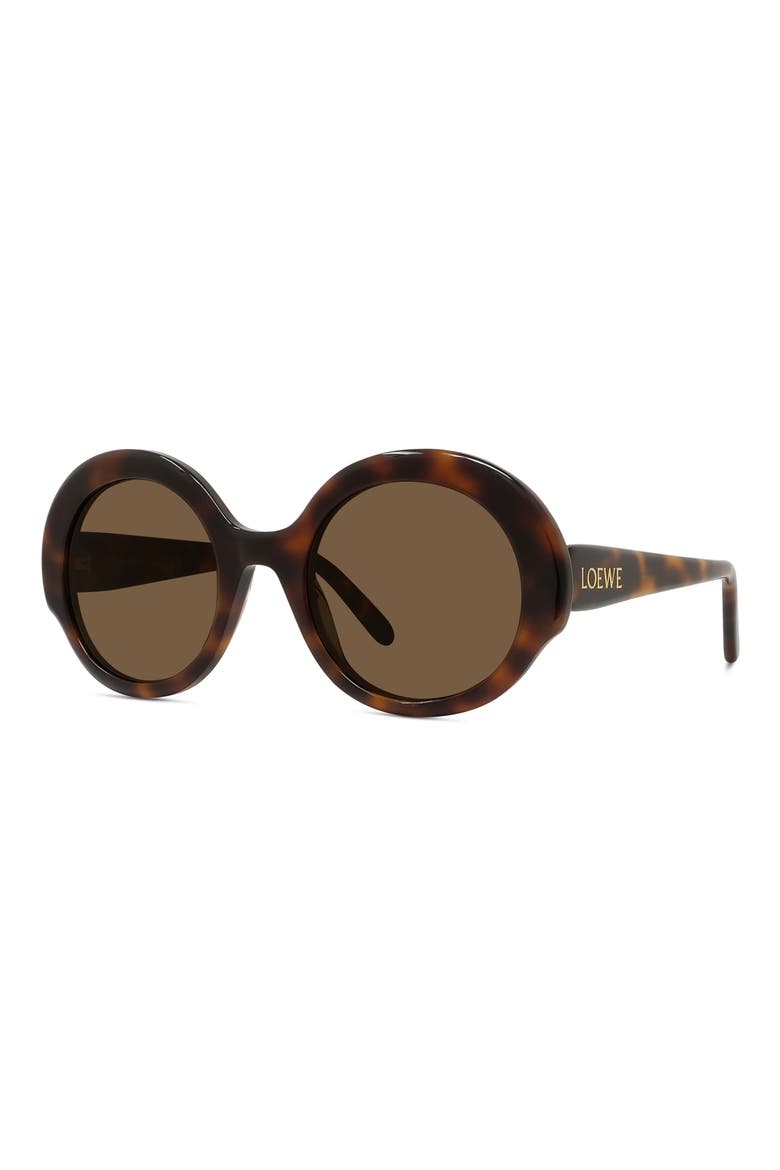 Thin 52mm Round Sunglasses, Alternate, color, DARK HAVANA / BROWN