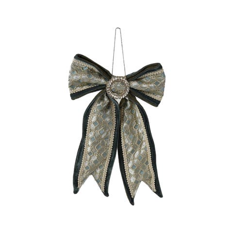 Jeweled Velvet Bow Ornament
