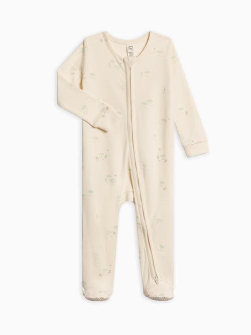 Colored Organics Organic Peyton Zipper Sleeper In Brown